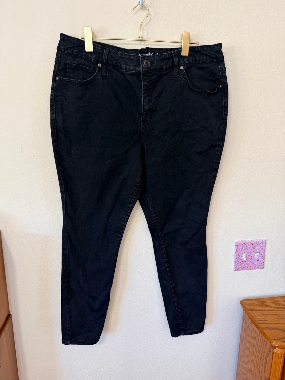 Terra & Sky Skinny black jeans size 18W Petite
